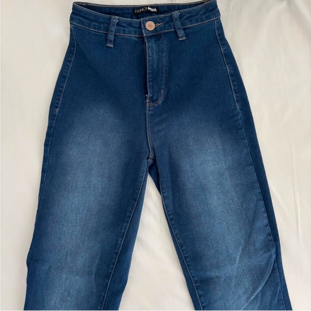 Fashion Nova Blue High Rise Jeans Classic Style